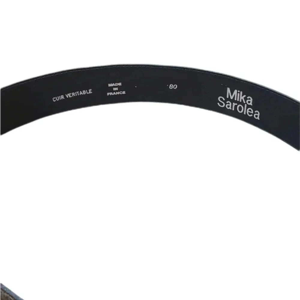 Mika Sarolea Brown Jewel Leather Belt